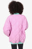Khrisjoy Pink Oversize Bomber Jacket Estimated Size XL