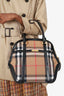Burberry Nova Check/Leather Top Handle Bag