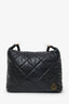 Moncler Black Leather Quilted Backpack