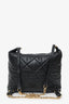 Moncler Black Leather Quilted Backpack