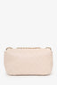 Pre-Loved Chanel™ 2019 Cream Leather Quilted Flat Bag