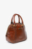 Burberry Brown Leather Top Handle With Strap