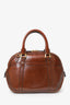 Burberry Brown Leather Top Handle With Strap