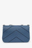 Pre-Loved Chanel™ 2016/2017 Navy Caviar Leather Macro Chevron Flap Bag