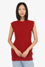 MaxMara Red Wool/Cashmere Knit Vest Size XS