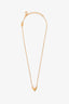 Louis Vuitton Gold Tone V Necklace