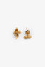 Louis Vuitton Gold Tone V Stud Earrings