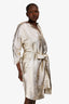Stella McCartney Gold Glitter Tie Back Dress Size 42