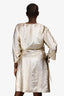 Stella McCartney Gold Glitter Tie Back Dress Size 42