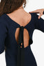 Jason Wu Navy Ribbed Midi Tie Dress Size S