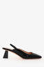 Sportmax Black Patent Square Toe Kitten Heels Size 36