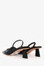 Sportmax Black Patent Square Toe Kitten Heels Size 36