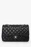 Pre-Loved Chanel™ 2012 Black Lambskin Jumbo Double Flap