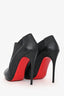 Christian Louboutin Black Leather Peep Toe Heels Size 37.5