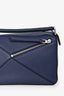 Loewe Navy Leather Small Puzzle Bag
