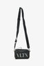 Valentino Black Leather White Logo Crossbody
