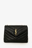 Saint Laurent Black Loulou Matelassé Small Shoulder Bag
