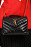 Saint Laurent Black Loulou Matelassé Small Shoulder Bag