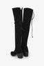 Stuart Weitzman Black Suede Tieland Over the Knee Boots Size 5