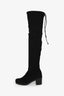 Stuart Weitzman Black Suede Tieland Over the Knee Boots Size 5