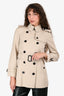 Burberry Light Beige Belted Short Trench Size 0