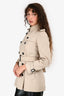 Burberry Light Beige Belted Short Trench Size 0