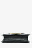 Alexander McQueen Black Croc Effect Leather Envelope Clutch