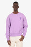 Ami Paris Purple Heart Logo Crewneck Sweater Size L Mens
