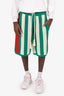 Gucci Green Crochet Striped Shorts Size L Mens