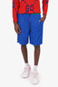 Gucci Blue Web Trimmed Basket Shorts Size S