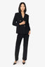 MaxMara Black Double Breasted Blazer + Trousers Size 4
