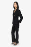 MaxMara Black Double Breasted Blazer + Trousers Size 4