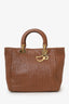 Christian Dior 2008 Brown Soft Leather Woven Lady Dior Tote