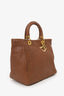 Christian Dior 2008 Brown Soft Leather Woven Lady Dior Tote