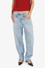 Agolde Light Wash Criss Cross Waist Jeans Size 28