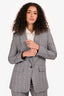 Equipment Blue Plaid Suit Size 4