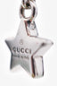 Gucci Sterling Silver Star Logo Drop Earrings