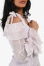 Blumarine Lilac Ruffle Long Sleeve Asymmetrical Dress Size 2