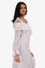Blumarine Lilac Ruffle Long Sleeve Asymmetrical Dress Size 2