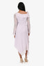 Blumarine Lilac Ruffle Long Sleeve Asymmetrical Dress Size 2