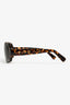 Louis Vuitton Brown Tortoiseshell 'Obsession Carre' Landscape Sunglasses