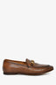 Gucci Aged Brown Leather Jordaan Horsebit Loafers Size 35.5
