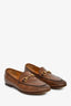 Gucci Aged Brown Leather Jordaan Horsebit Loafers Size 35.5