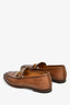 Gucci Aged Brown Leather Jordaan Horsebit Loafers Size 35.5
