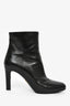 Prada Black Leather Round Toe Heeled Booties Size 36