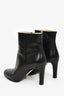 Prada Black Leather Round Toe Heeled Booties Size 36