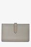 Celine 2019 Grey Grained Leather Large 'Strap' Wallet