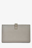 Celine 2019 Grey Grained Leather Large 'Strap' Wallet