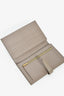 Celine 2019 Grey Grained Leather Large 'Strap' Wallet