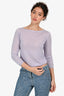Max Mara Purple Cashmere Long Sleeve Sweater Size M